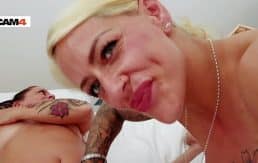 Harleen van Hynten & Adrienne Kiss: lesbo lickfest in front of a live sex cam! Cam4.com