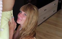 The cutest homemade amateur blowjob ever. Sasha Bikeyeva