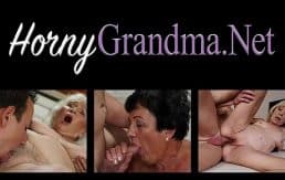 Tongued granny creampied