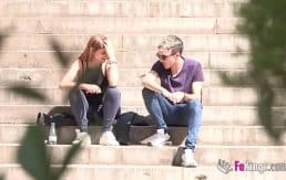 We find skinny a stoner girl in college campus and convince her to fuck a long dick