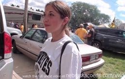 wild iowa home video tailgate partying with one girl drinking too much