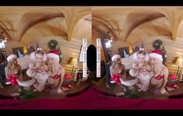 Naughty America – Jazlyn Ray, Melody Marks, and Rory Knox spend Christmas vacation sharing the big cock of their ski instructor